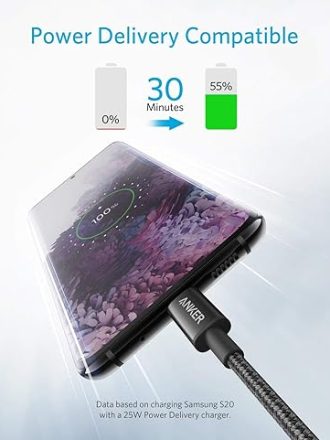 Anker Charging Cable USB C to USB C 2.0 Nylon Cable 6ft 1.8 M 60W Black 1.jpg